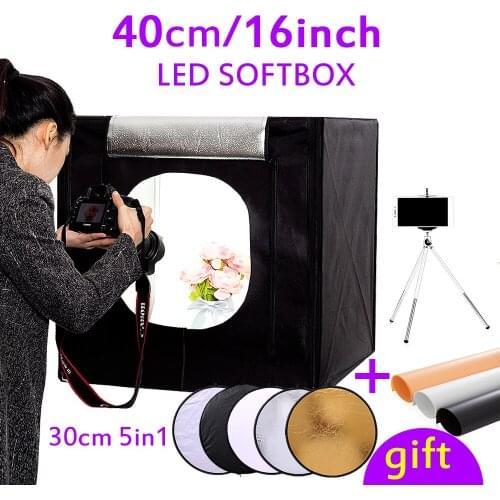 40*40*40cm 16"light Photo box Soft box Mini photo studio photograghy Softbox Led Photo Lighting Studio Shooting Tent Box Kit