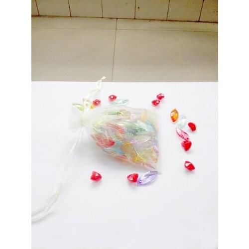 50pcs 13*18 Beige gift bags for jewelry/wedding/christmas/birthday Organza Bags with handles Packaging Yarn bag