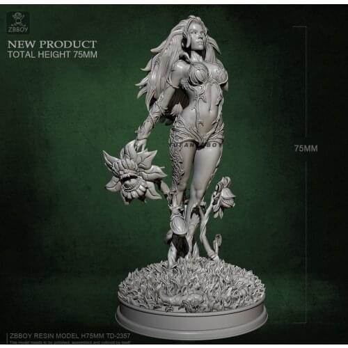 75mm Resin model kits Vine Woman self-assembled TD-2357