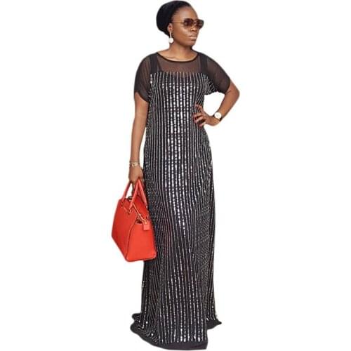 African Dresses For Women 2019 Black New African Women Clothing Fashion Africaine Robe Long Maxi Dress Africa Clothes