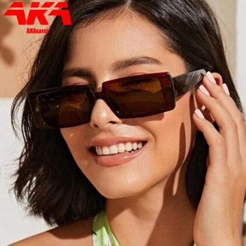 AKAgafas 2021 Retro Sunglasses Women Rectangle Eyeglasses for Women/Men Vintage Eyeglasses Women Fashion Luxury Oculos De Sol