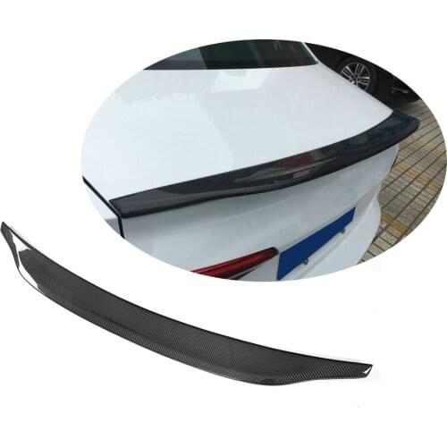 B Style Carbon Fiber Rear Trunk Wing Spoiler Visor Boot Top Lip Lid Retrofit For Audi A4 B9 SLINE S4 Sedan 4-Door 2017-2020 2019