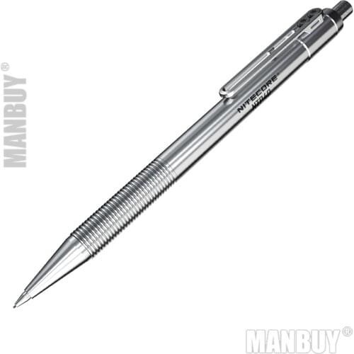 Free Shipping Nitecore NTP40 Exceptional Sketch Titanium Alloy Mechanical Pencil Self-defense Titanium Alloy Tool Write Cartoon