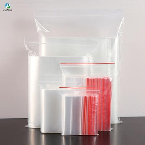 D&P A variety of Reusable Transparent Self Seal Gifts/Cookie/Clothes/grocery storage pouches Clear zipper plastic packaging bags