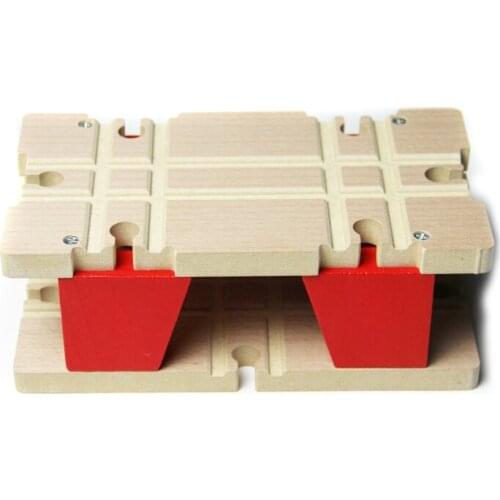 P051 Double rail hub wooden train tracks compatible accessories suitable for wood and electric car