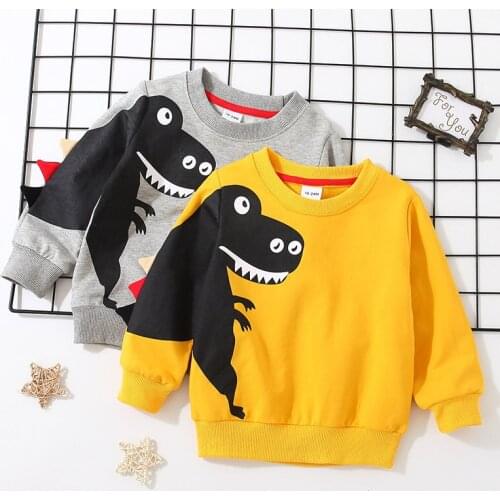 Kids Cotton sweatshirt Spring Autumn boys girl print 3D dinosaur Monster Casual tops baby toddler clothes Childrens clothing