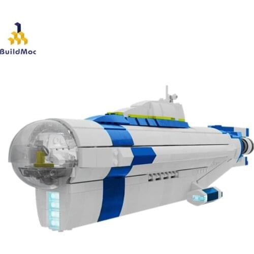 Buildmoc Technical Deep Sea Trek Cyclops Submarine Military Submarine War Childrens Toys Diy Building Block Model Gift