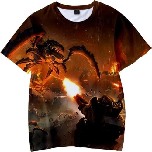 Deep Rock Galactic Game 3D Prints Children T-shirts Fashion Summer Short Sleeve Tshirt Kids Casual Streetwear Clothes