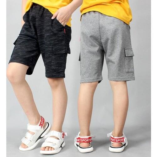 Kids sports pants summer new cotton childrens clothing big pocket casual student overalls girl baby boy clothes