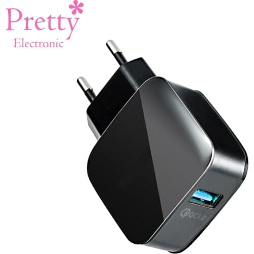 EU Travel Converter Plug Mobile Phone Charging 5v9v12v 3.0 Fast Charging Single Port USB Italy Switzerland Brazil Adapter