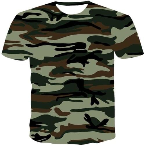New T-Shirt Male High Quality Male T-Shirt Camouflage Outdoor Sports Short Sleeve 3d Printing Male T-Shirt Fashion Cool T -Shirt