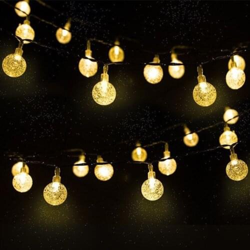 New 20/50 LEDS Crystal ball 5M/10M Solar Lamp Power LED String Fairy Lights Solar Garlands Garden Christmas Decor for Outdoor