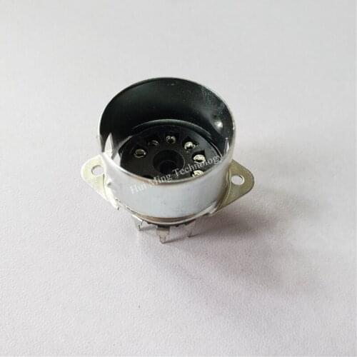 12pcs bakelite tube socket PCP9-Y-1 seat tube socket silver foot PCB for tube amplifier