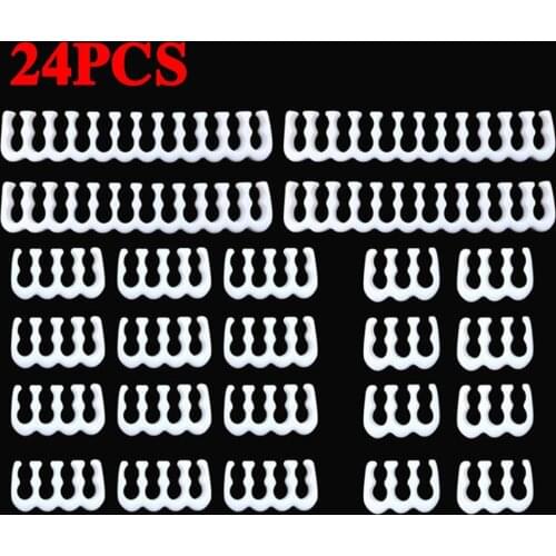 24Pcs/Set PP Cable Comb/Clamp/Clip/Organizer/Dresser for 2.5-3.2mm PC Power Cables Wiring 6/8/24 Pin Computer Cable Manager