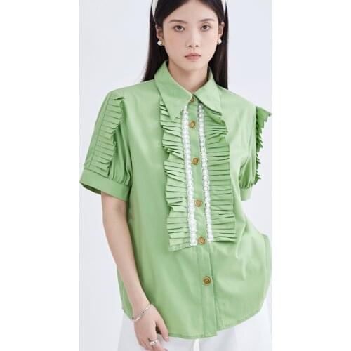KOMIYAMA Women's Ruffle Shirts