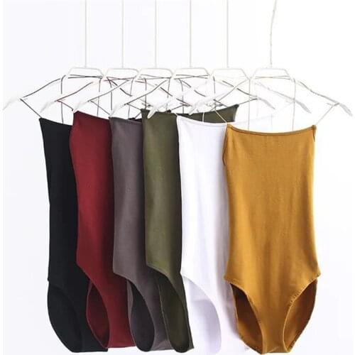 2021 Summer Women Sexy Camisole One-Piece Suits Women Top Backless Cross Straps One-Piece Suits Back Lace Up One-Piece Female