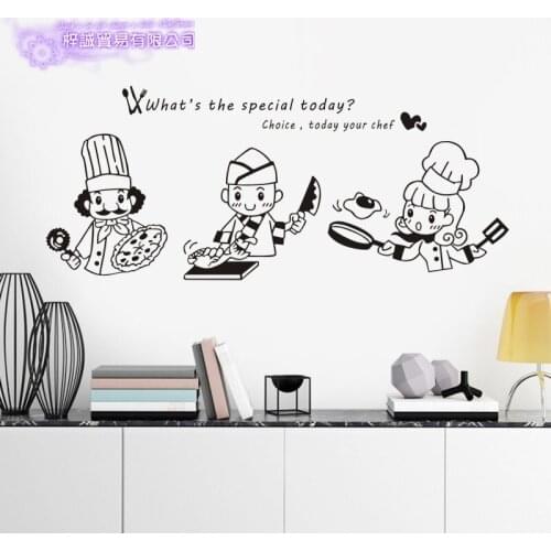 Little Chef Bakery Stickder Express Pizza Sticker Food Decal Poster Vinyl Art Wall Decals Decor Mural Pizza Sushi Decal Sticker