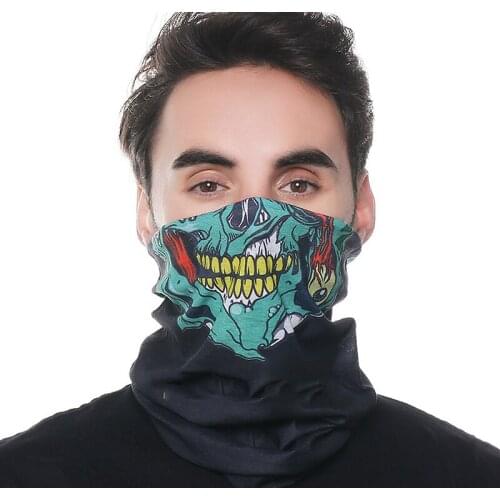 Skeleton Masks Magic Bicycle Ski Skull Half Face Mask Ghost Scarf Multi Use Neck Ghost Half Face Mask