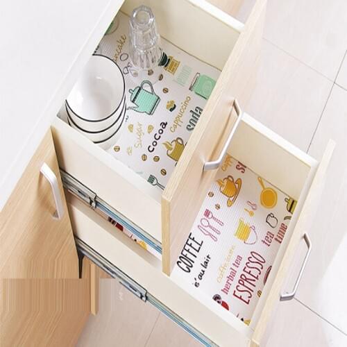 Cartoon can cut cabinets pad paper drawer thick waterproof moisture home wardrobe pad shoes cabinet mat wall stickers