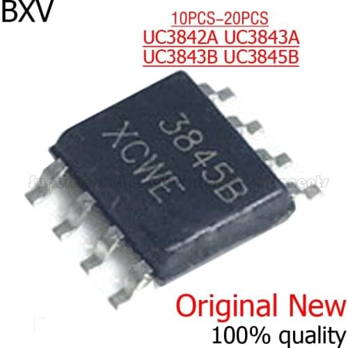 10PCS UC3842A UC3843A UC3843B UC3845B SOP8 UC3842 UC3843 UC3845 SMD new and original IC Chipset