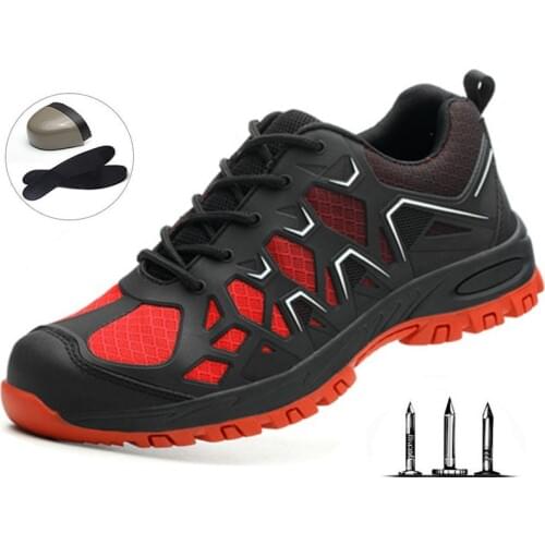 New Breathable Anti-collision Anti-smashing Stab-resistant Protective Shoes Fashion Sports Lightweight Hiking Shoes Work Shoes