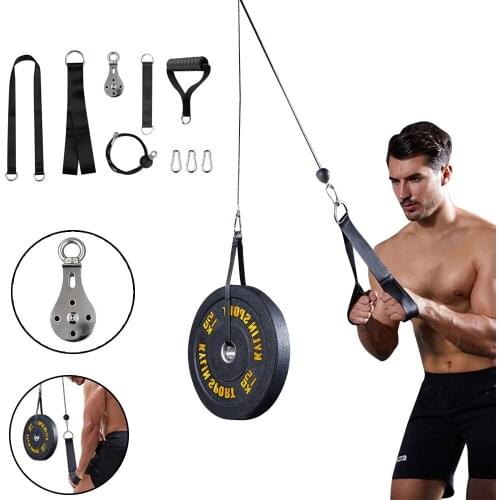 New Universal Perfect figure Training Equipment Portable Fitness Pulley Cable Machine Attachment System Lifting Workout Arm Hand