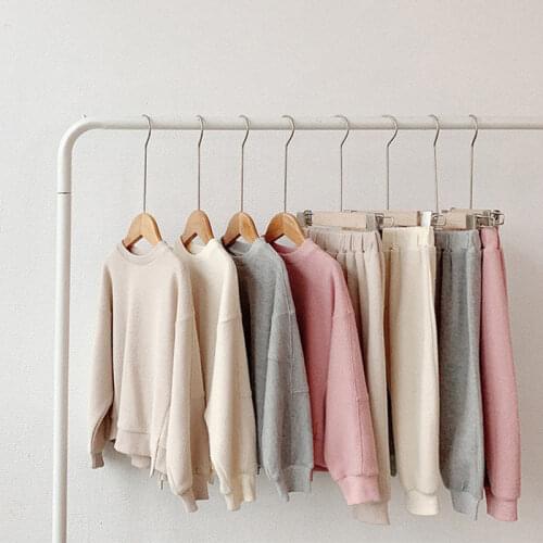 8521 Presale Childrens Autumn New Korean Style Suit Fashion Sports Leisure Knitting Simple Loose Two Piece Set