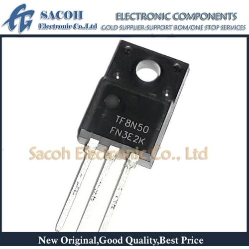 Free Shipping 10Pcs TF8N50 AOTF8N50 TF8N60 TF8N60C TF8N65 TF8N80 TO-220F 8A 500V Power MOSFET