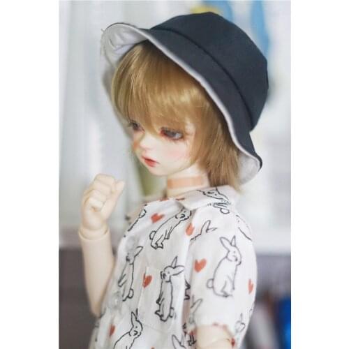 BJD doll wig suitable for the size of 1/31/41/6 Uncle fashion boys joker back warped high temperature silk short hair brown