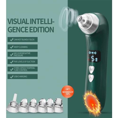 Visual Blackhead Remover Facial Electric Acne Cleaner Blackhead Black Point Vacuum Cleaner Tool Dead Skin Acne Extractor