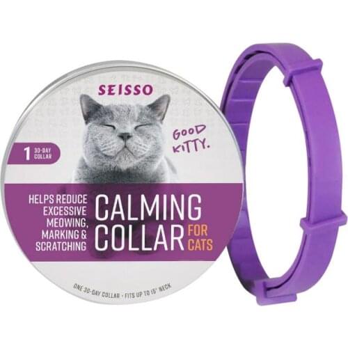 Pet Calm Collar Cat And Dog Soothe Collar Adjustable TPR Neck Strap 8 Months Relieve Anxiety Remove Restlessness For Dogs