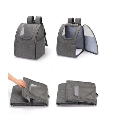 Pet Dog Cat Backpack Breathable sunroof Cat Pack Dog Out Portable Backpack Foldable Pet Chest Pack