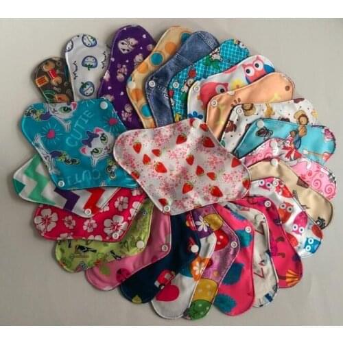 Discount Lowest price washable heavy flow night use Feminine Hygiene cloth menstrual pads sanitary pad with organic bamboo inner