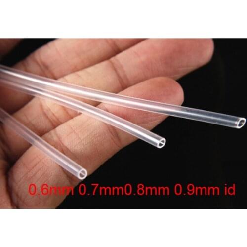 0.6mm 0.7mm0.8mm 0.9mm Transparent silica gel tube food grade silicone tube lucency silicon hose FDA tasteless capillary tubing