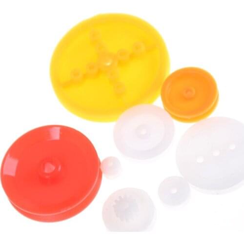 Mixed DIY Drive Accessories For DIY Toy Car Accessories 7pcs Belt Pulley Pack Select 7 Models Plastic Gear Bag