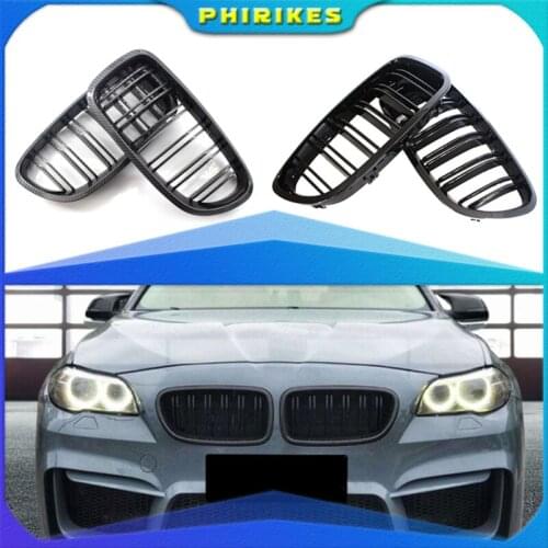 Front Kidney Grilles Gloss Black For BMW F18 F10 F11 5 Series 2010 2011 2012 2013 2014 2015 2016 Replacement Racing Grilles