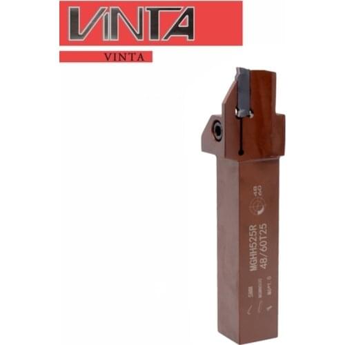 Face groove cutter bar high hardness lengthened shank spring steel grooving cutter body turning tools MGHH525R-48 60 T25 CNC 25R