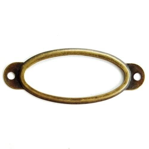 25pcs 62*25mm Antique Bronze Color Label Brand Label Vintage Cabinet Card Label Gripe Holder Accessories Wholesale