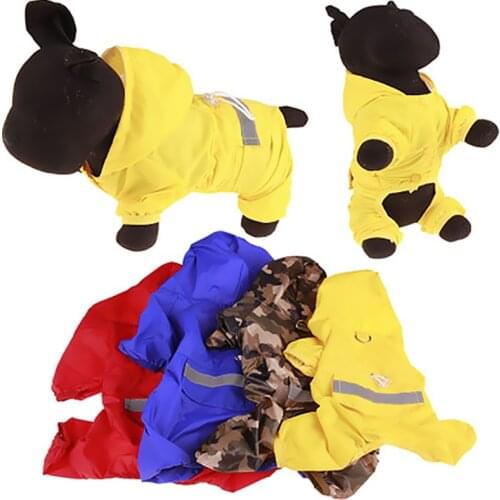 Pet Dog Waterproof Raincoat Summer Hooded Windproof Design Outdoor Clothes Jacket Puppy Dog Rain Coat