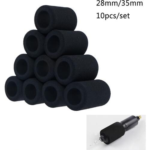 10pcs/Lot Memory Foam 28/35mm Tattoo Pen Machine Cover Tattoo Grip Cover Black Wholesale