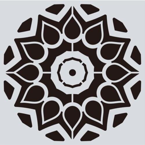 15*15 DIY Craft Layering mandala Stencils For Wall Painting Scrapbooking Album Decorative Paper Cards spray painting tools