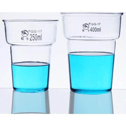 2pcs/lot Dyed Beaker High Temperature Resistant Thick-walled Glass Beaker Laboratory Glassware