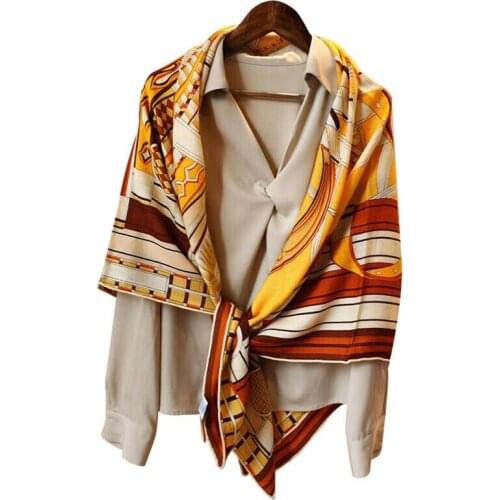 2020 New Style Luxury Scarf Women Fashion Thin Shawl 70% Cashmere 30% Silk Belt Print Kerchief Stole Blanket Hijab 53"*53"