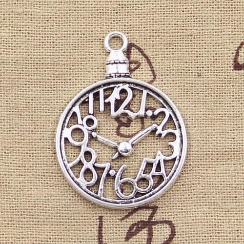 5pcs Charms Pocket Watch 39x29mm Antique Making Pendant fit,Vintage Tibetan Bronze Silver color,DIY Handmade Jewelry