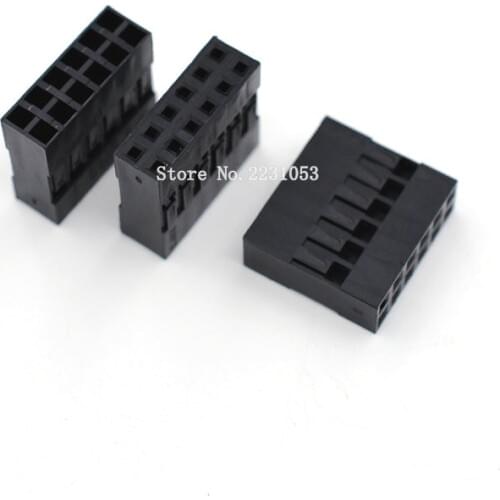 50PCS/LOT Dupont connector 2*6P 2*6 pin 12 Pin Double Row 2.54 mm Plastic Shell Through Hole Housing