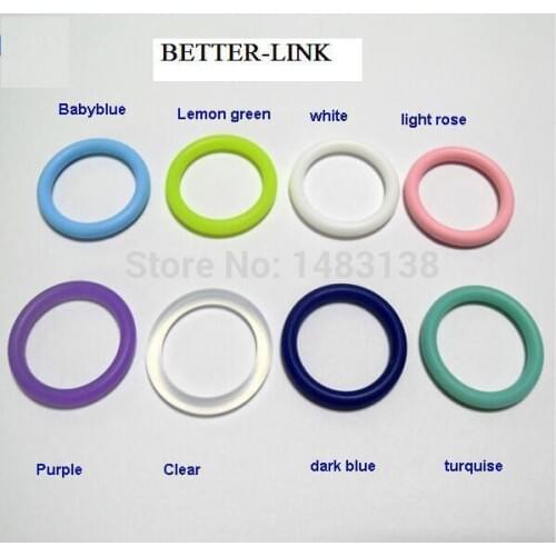50pcs Silicone Mam Adapter O Ring / Pacifier Dummy Ring 21mm* 4 Color Choice* Food Grade Silicone