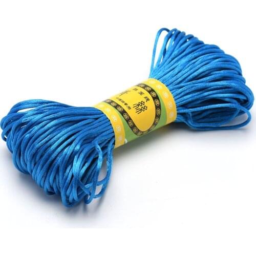 20M 1.5mm Satin Nylon Trim Cord, Rattail Cord Chinese Knot