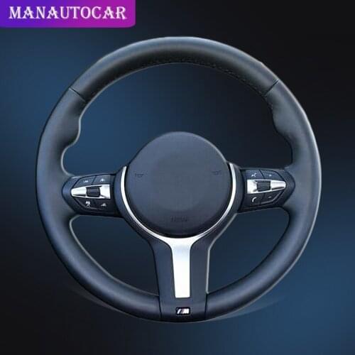 Auto Braid On The Steering Wheel Cover for BMW F87 M2 F80 M3 F82 M4 M5 F12 F13 M6 X5 M F86 X6 M F33 F30 M Sport Car Cover