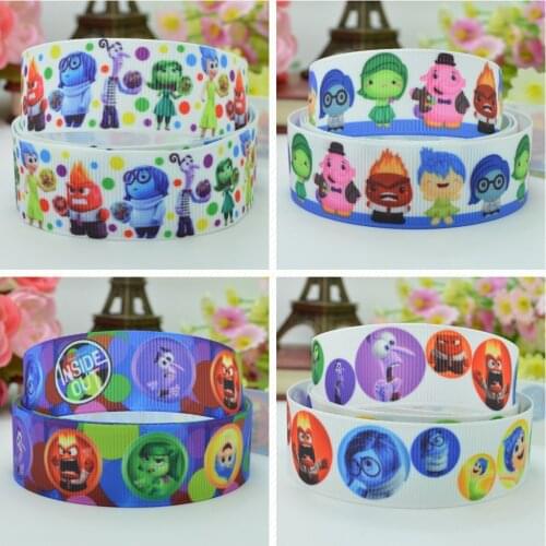 10 Yards 22mm 7/8" cute cartoon Printed grosgrain ribbon hair bow Headwear DIY hair accessories retail