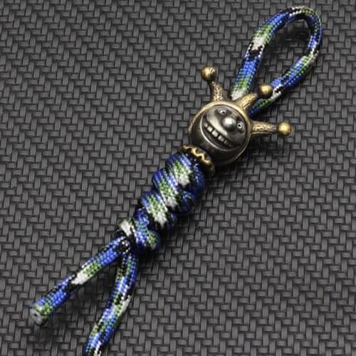 Paracord White Brass Brass Joker Knife Beads Outdoors DIY Tools EDCLanyard Pendants Key Rings Accessories